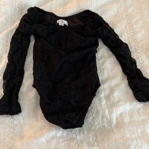 Baileys Blossom 3T black lace leotard